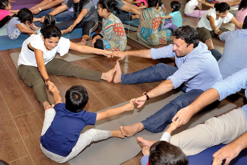 children parents yoga learning